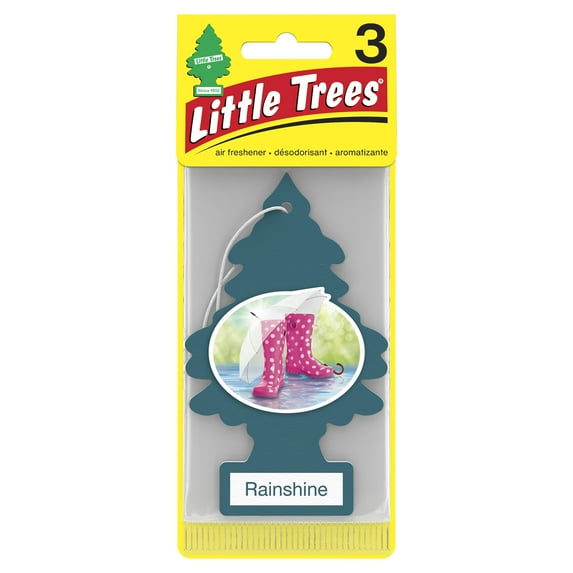 Little Trees Air Freshener Rainshine Fragrance, 3 Pack
