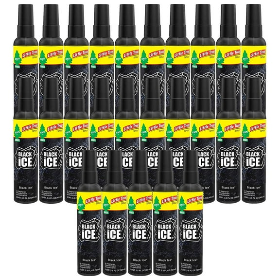 Little Trees Air Freshener Spray Black Ice 3.5oz Bottle x 25