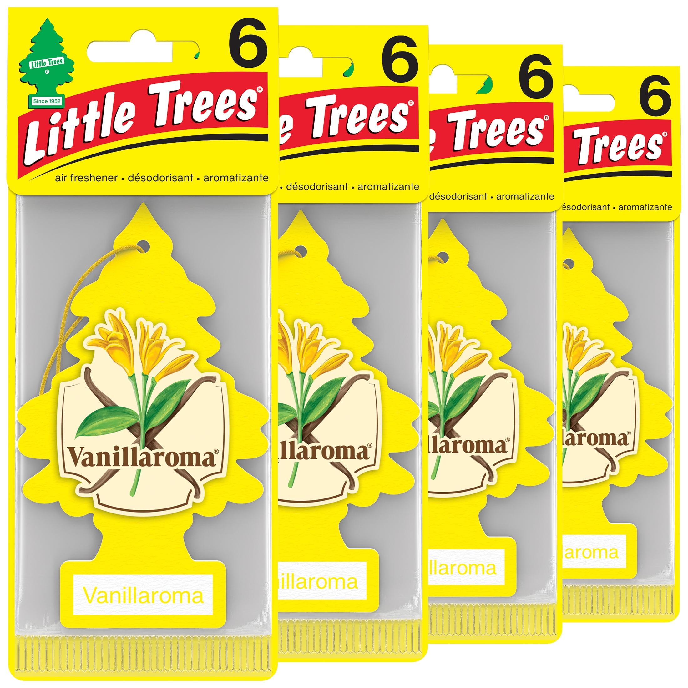 LITTLE TREES Air Freshener Vanillaroma 24-Pack, Long-Lasting Fragrance ...