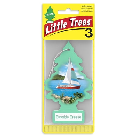 Little Trees Air Freshener Bayside Breeze Fragrance 3-Pack