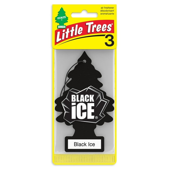 Little Trees Air Freshener Black Ice Fragrance 3-Pack
