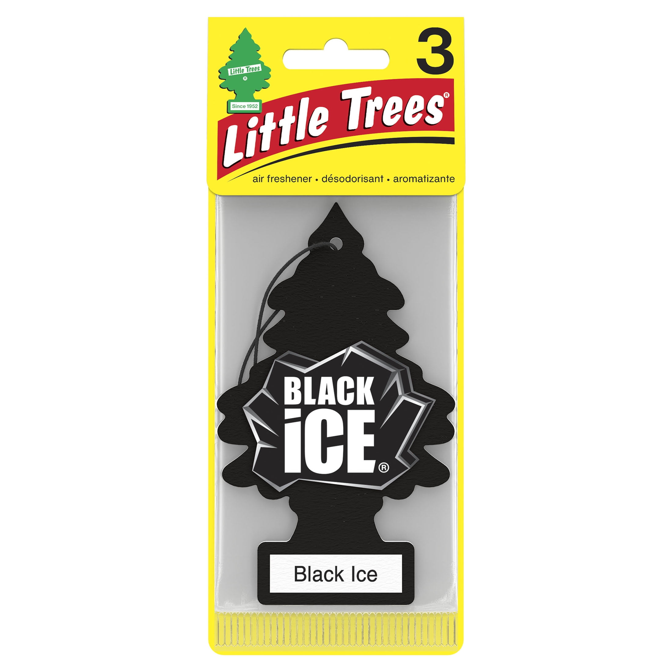 Little Trees Air Freshener Black Ice Fragrance 3-Pack