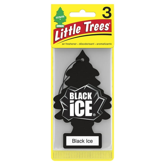 Little Trees Air Freshener Black Ice Fragrance 3-Pack