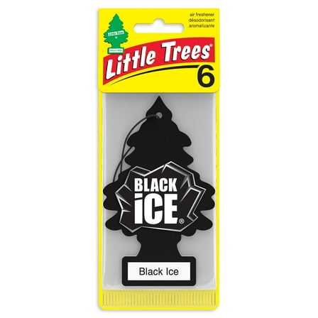Little Trees Air Freshener Black Ice Fragrance 6-Pack