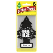 Little Trees Air Freshener Black Ice Fragrance 6-Pack