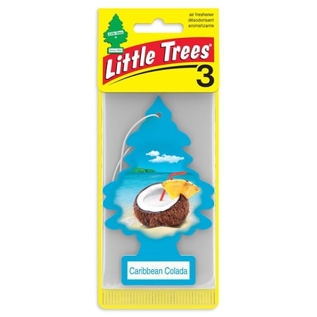 Little Trees Air Freshener Caribbean Colada Fragrance 3-Pack