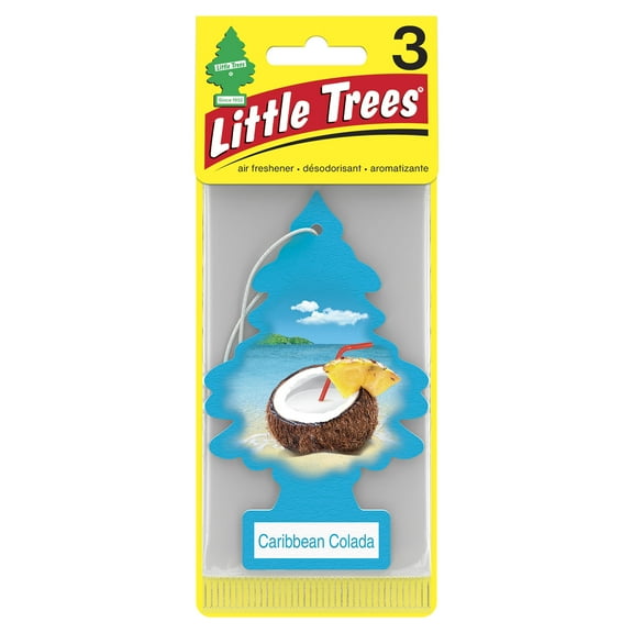 Little Trees Air Freshener Caribbean Colada Fragrance 3-Pack