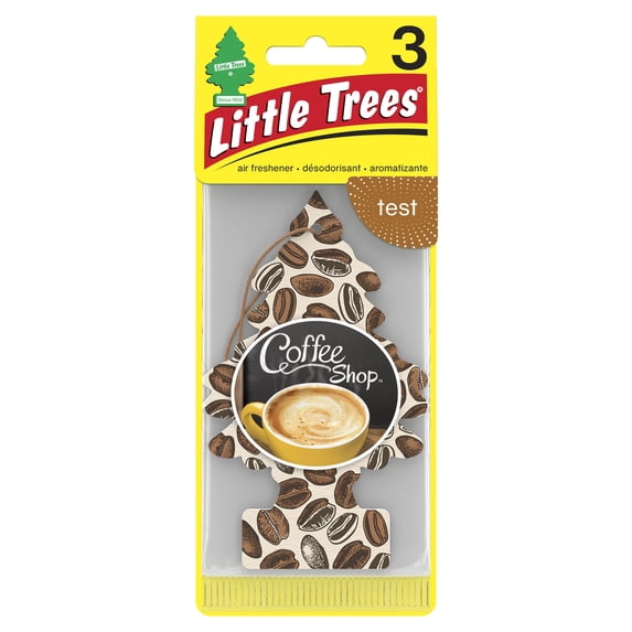 Little Trees Air Freshener Coffee Shop Fragrance 3-Pack