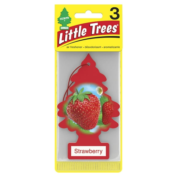 Little Trees Air Freshener Strawberry Fragrance 3-Pack