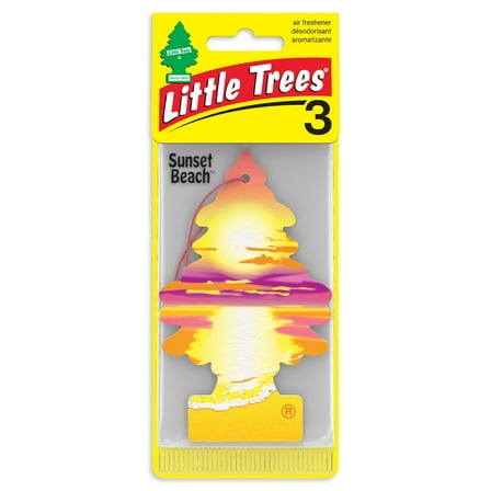 Little Trees Air Freshener Sunset Beach Fragrance 3-Pack