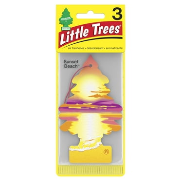 Little Trees Air Freshener Sunset Beach Fragrance 3-Pack