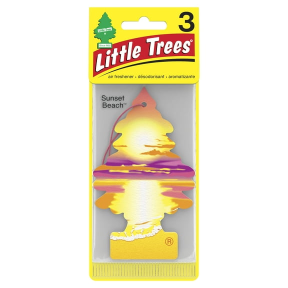 Little Trees Air Freshener Sunset Beach Fragrance 3-Pack