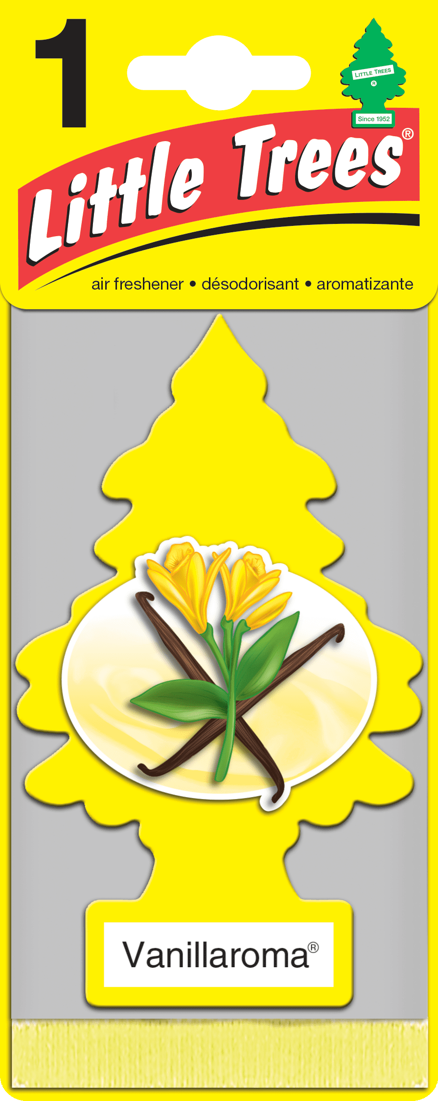 Little Trees Auto Air Freshener, Hanging Card, Vanillaroma Fragrance 1-Pack