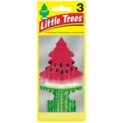 Little Trees Auto Air Freshener, Hanging Card, Watermelon Fragrance 3-Pack