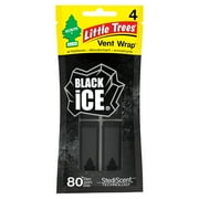 Little Trees Air Freshener Vent Wrap Black Ice 4-Pack