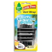 Little Trees Air Freshener Vent Wrap Caribbean Colada Fragrance 4-Pack