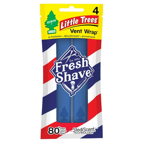 Little Trees Air Freshener Vent Wrap Fresh Shave Fragrance 4-Pack