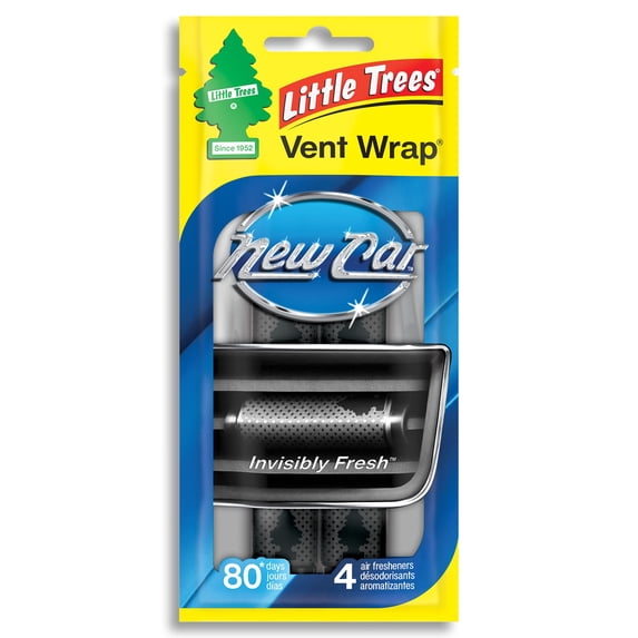 Little Trees Air Freshener Vent Wrap New Car Scent Fragrance 4-Pack