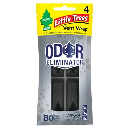 Little Trees Auto Air Freshener, Vent Wrap, Odor Eliminator 4-Pack