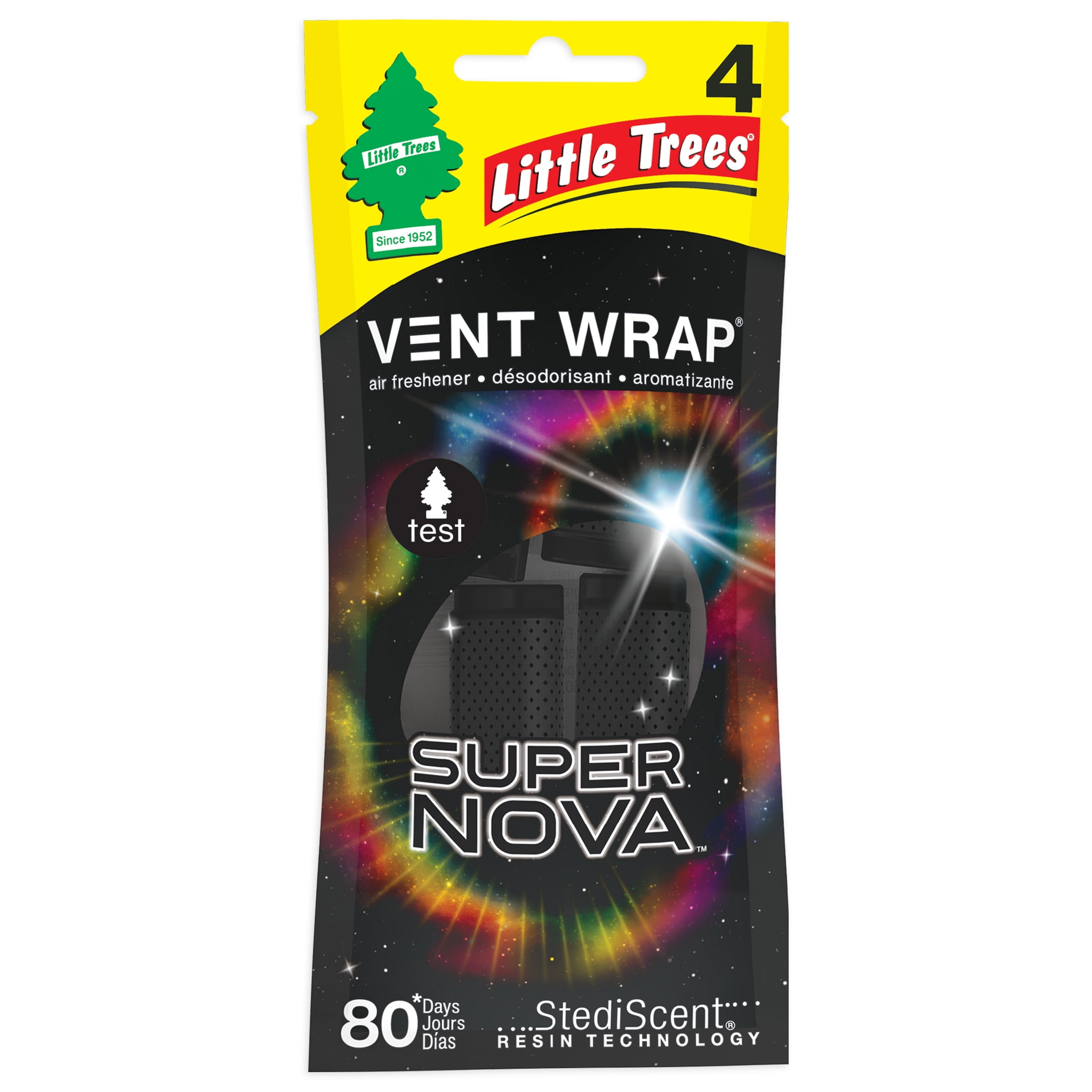 Little Trees Air Freshener Vent Wrap Supernova Fragrance 4-Pack