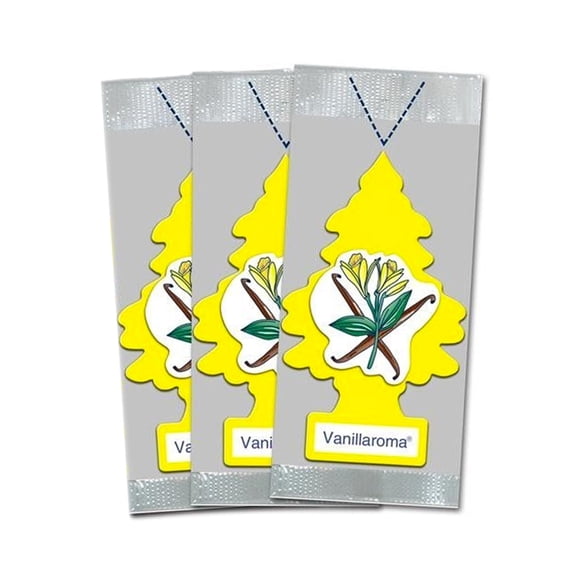 LITTLE TREES Car Air Freshener | Hanging Paper Tree for Home or Car | Vanillaroma | 3 Pack