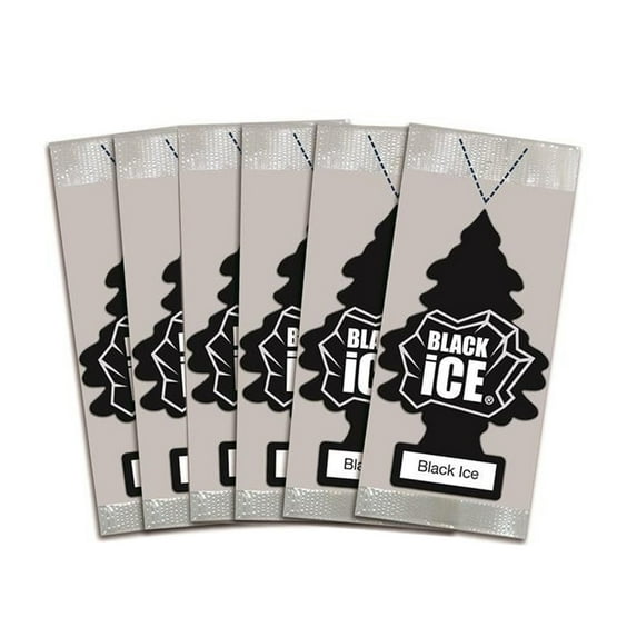 Little Trees Car Air Freshener 6-Pack (Black Ice)