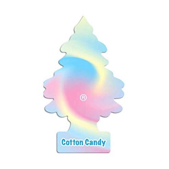 Little Trees Car Air Freshener Hanging Paper Tree for Car, Cotton Candy, 3 Count
