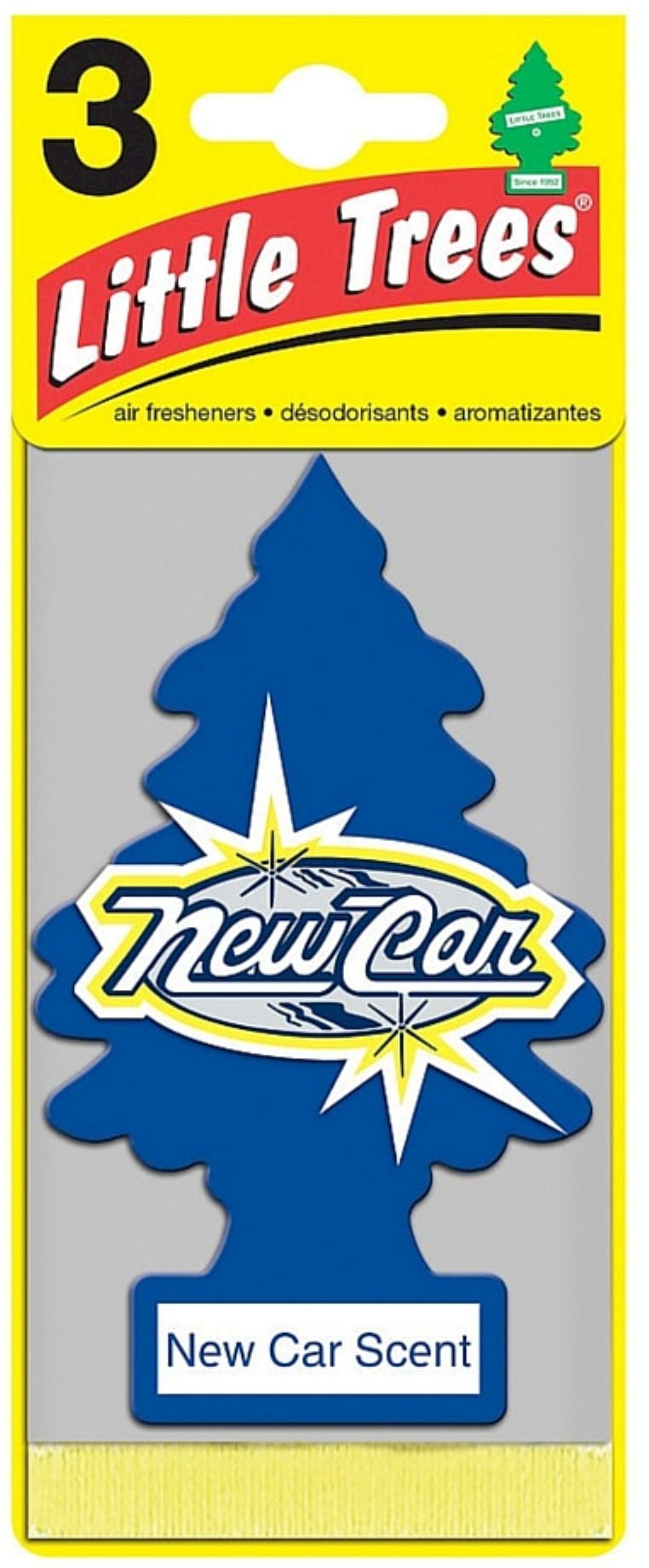Little Trees Car Air Freshener, New Car Scent 3 ea (Pack of 4)