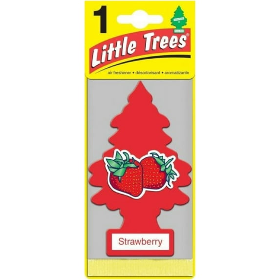 Little Trees Car Air Freshener, Strawberry 1 ea (Pack of 2)