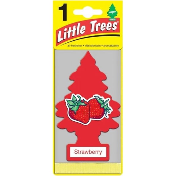 Little Trees Car Air Freshener, Strawberry 1 Ea (Pack of 4)
