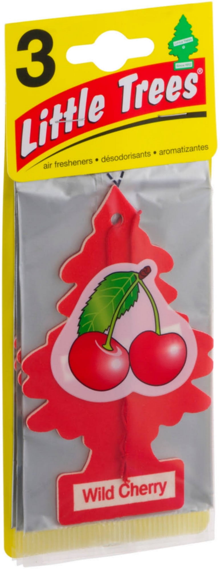 Little Trees Car Air Fresheners, Wild Cherry 3 ea (Pack of 6)
