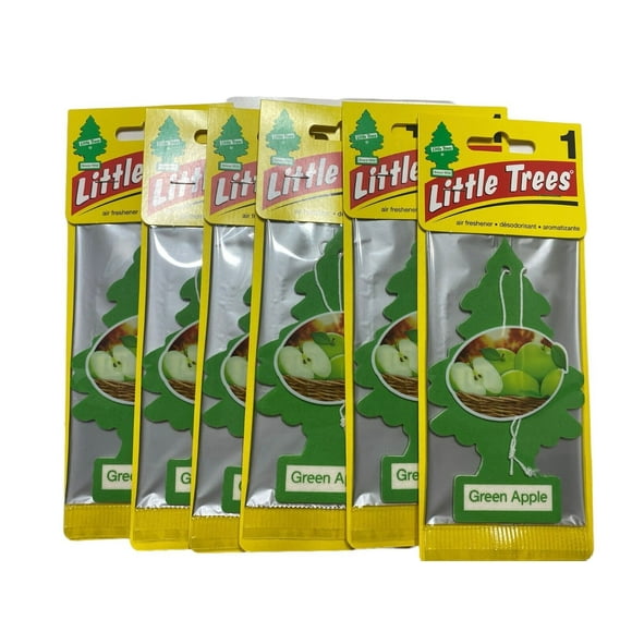Little Trees Green Apple Automotive Air Freshener, 6 (Pack)