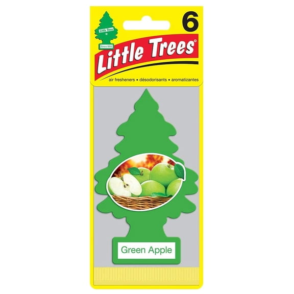 Little Trees Green Apple Little Tree Air Freshener- 6 Packs