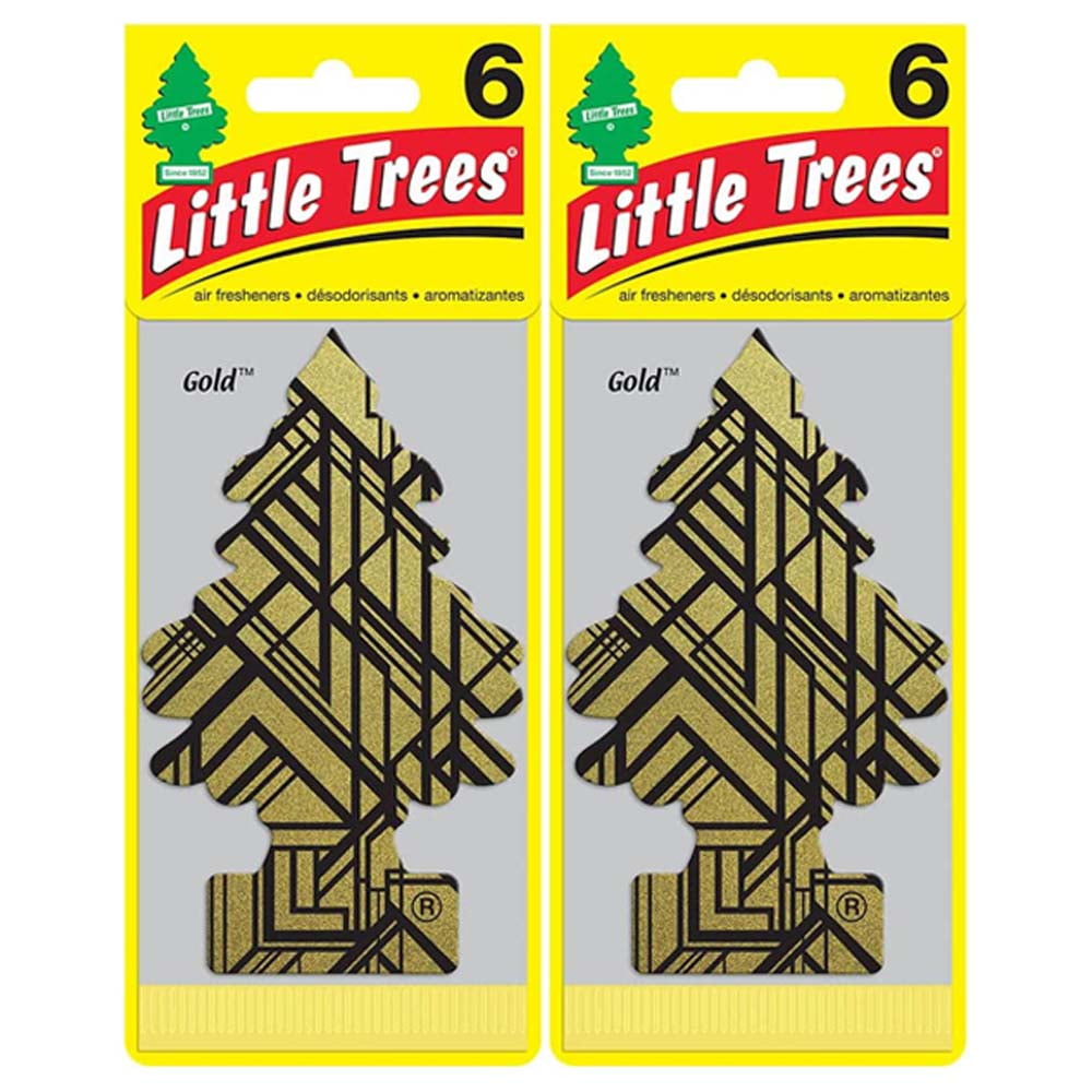 Little Trees, Hanging Trees, Gold (Pack of 12)