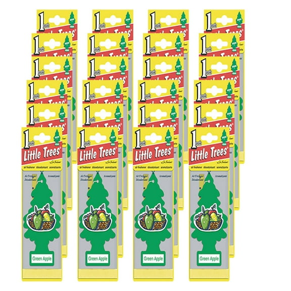 Little Trees Long Lasting Automotive Air Fresheners, Paper Green, 8.00 x 2.00 x 2.00 Inches, 24 Pack