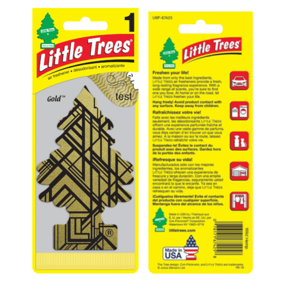 Little Trees Long Lasting Gold Scented Hanging Paper Air Freshener