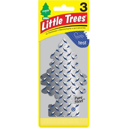 Little Trees Pure Steel Air Freshner (Pack of 14)