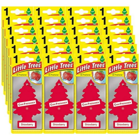 Little Trees STRAWBERRY Scent Air Freshener Home Office Toilet Fragrance 24-Pack