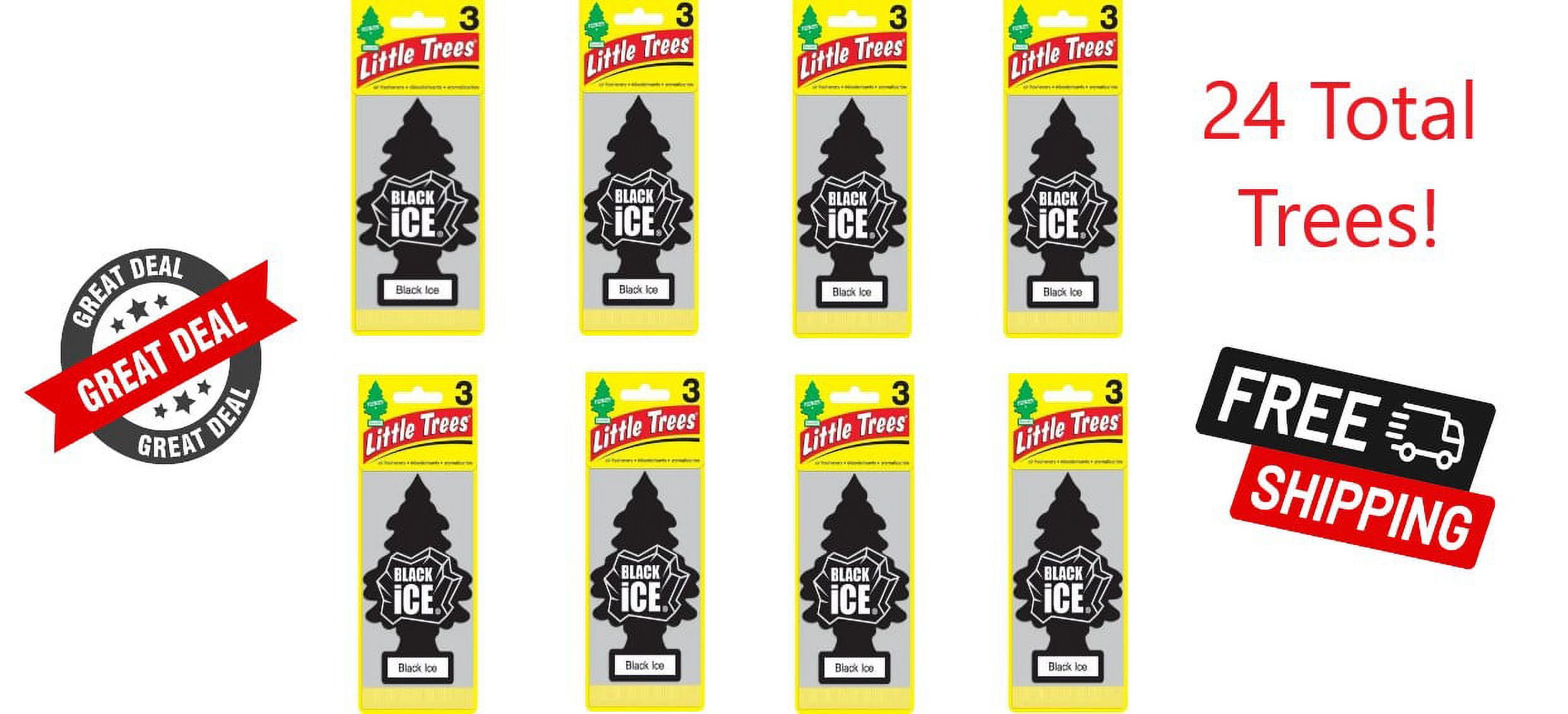 Little Trees U3S-32055 Black Ice Hanging Air Freshener for Car/Home 24 ...