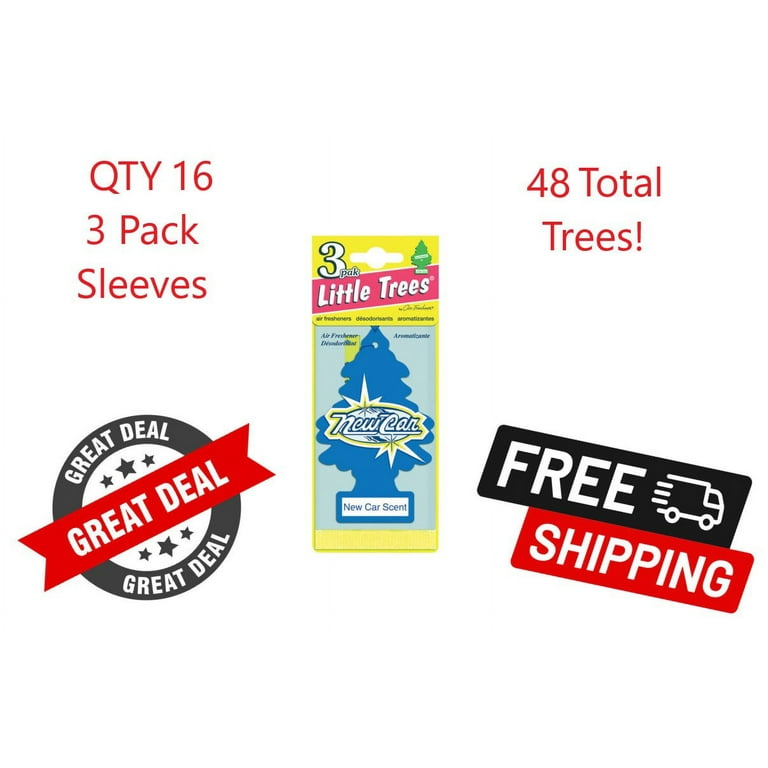 Little Trees U3S-32089 New Car Scent Hanging Air Freshener for Car/Home 48  Pack!