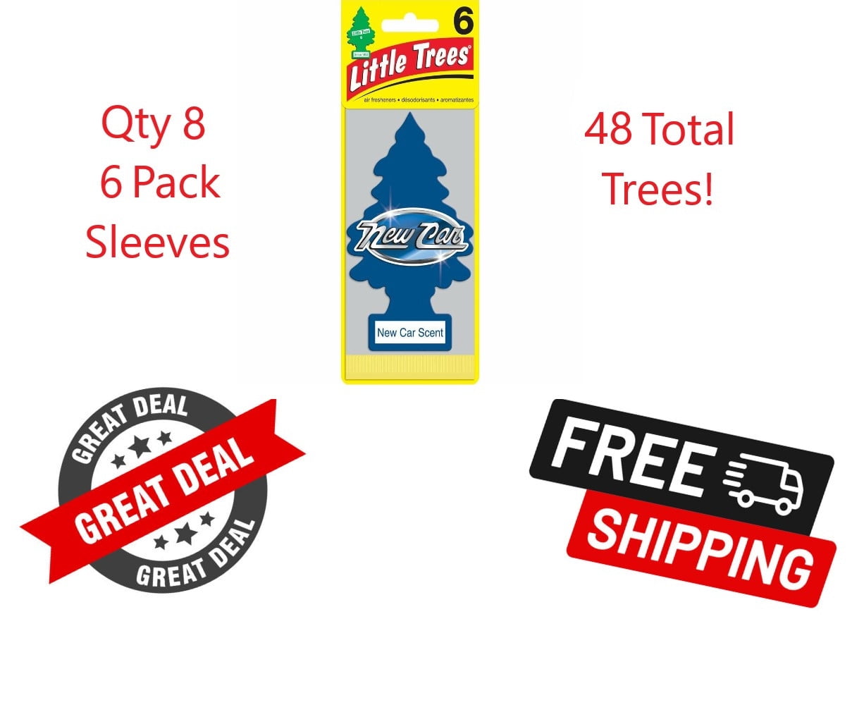Little Trees U6P-60189 New Car Scent Hanging Air Freshener for Car/Home 48 Pack!
