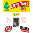 thumbnail image 1 of Little Trees Vent Wrap Air Freshener for Car & Home Black Ice Scented - 36 Pack!, 1 of 4