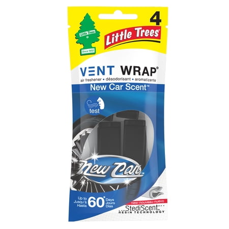 Little Trees Vent Wrap Car Scent Automotive Air Freshener, 4 Count