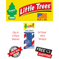 thumbnail image 1 of Little Trees Vent Wrap Fresh Shave Scent Air Freshener for Car & Home - 24 Pack!, 1 of 4