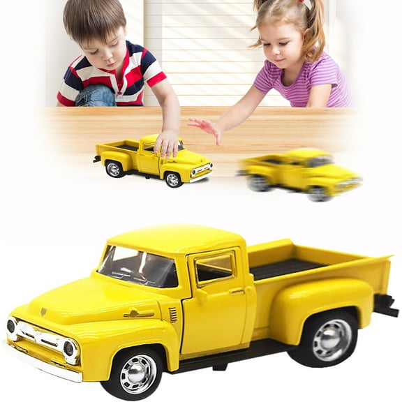 Little Truck Toy - 1:32 Scale Model Alloy Toy Car for Toddlers 1-4 Years - Openable Doors - Pull-Back Rear Wheel Drive -Toy Car for Ages 1 2 3 4 5 6 7 8 Year Old Boys Girls Birthday