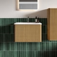thumbnail image 1 of CITTANEO 24" Mid Century Bathroom Vanity with Sink, Modern Bathroom Cabinet with Push-Open Drawer, Natural Oak, 1 of 7