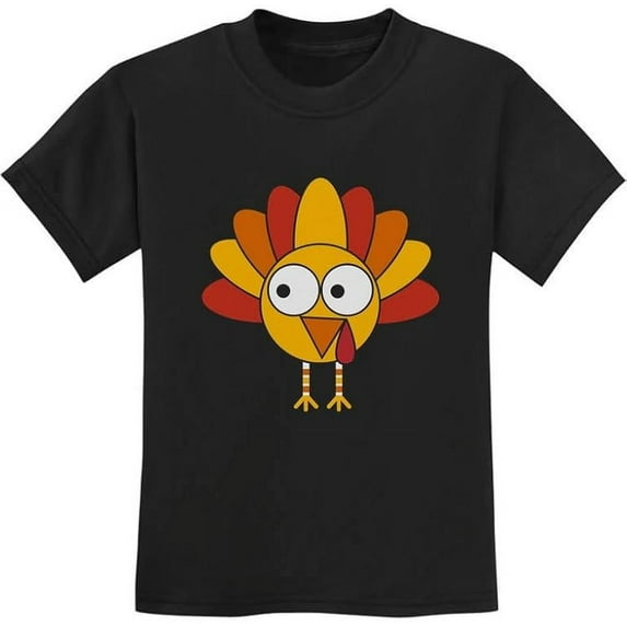 Tstars Little Turkey Thanksgiving Holiday Shirt Cute Boys Girls Kids T-Shirt X-Large Black