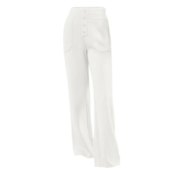 Little Tween Girls Straight Pants School Leggings Clothes White Size 7-8T