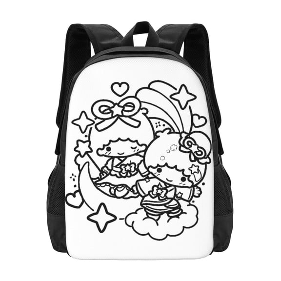 Little Twin Stars Backpack Casual College Bookbags Laptop Travel Backpacks Work Large Capacity Adult Bags