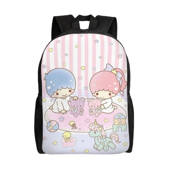 Little Twin Stars Backpack Lightweight Daypack Large Capacity Travel Work College Back Pack Novelty Book Bag Laptop Bag